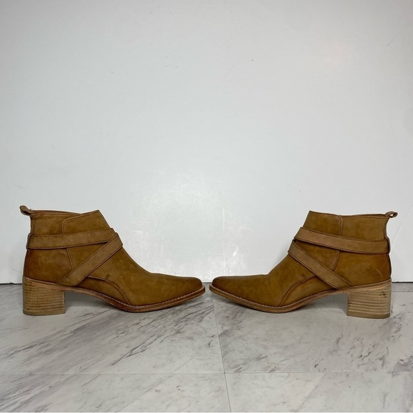Free People Back Loop Tan Ankle Bootie 8.5 - Picture 5 of 16